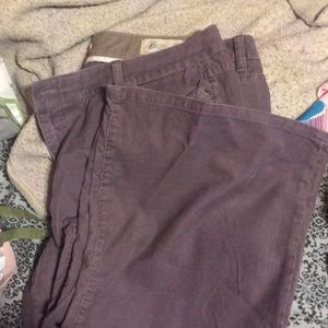 Lavender corduroy flare pants